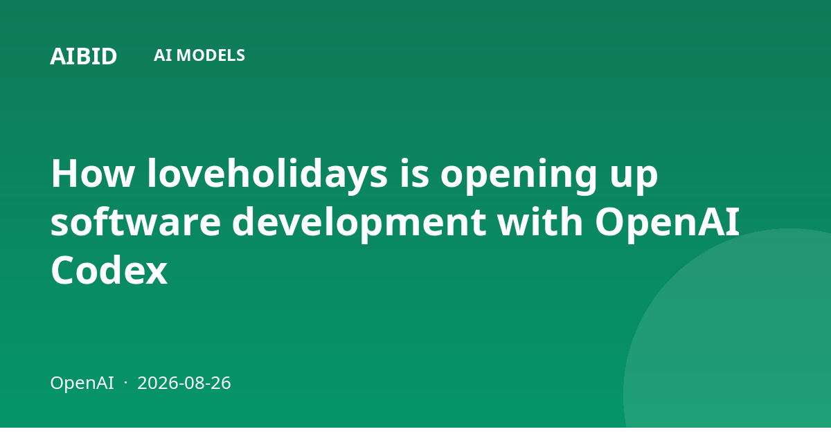 How loveholidays is opening up software development with OpenAI Codex